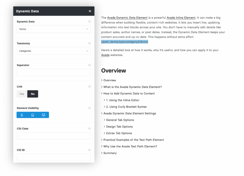How to Use The Avada Dynamic Data Element – Avada Website Builder