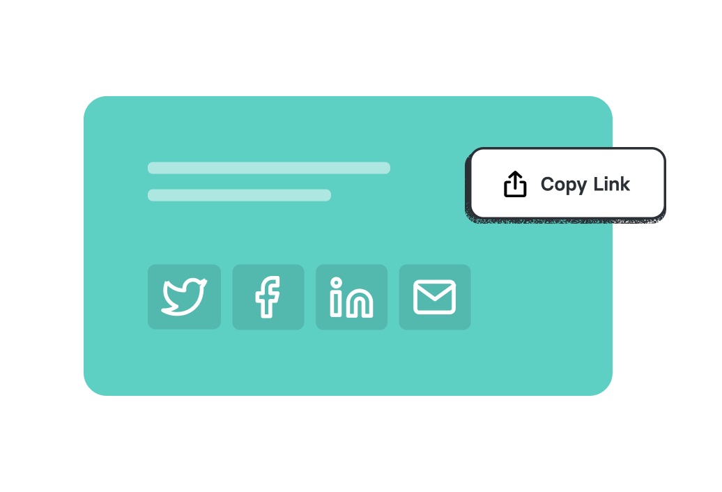 Social Sharing Element Copy Link option