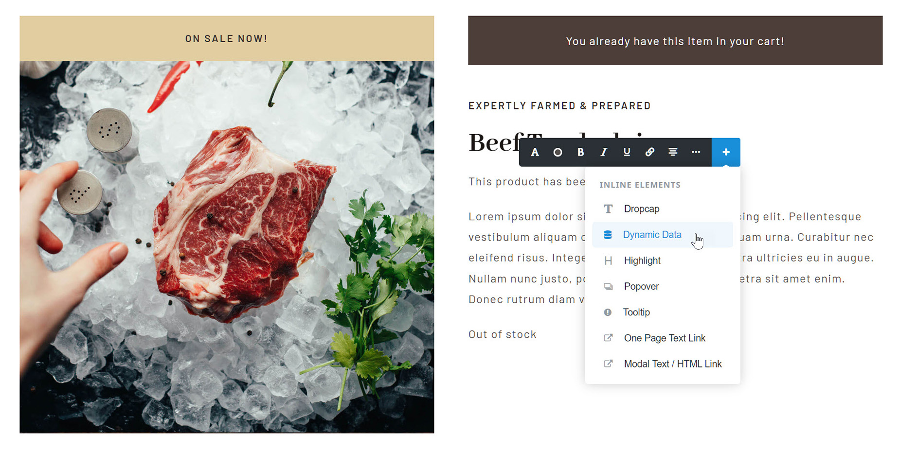 Adding Dynamic Data Element - Method 1, Step 2