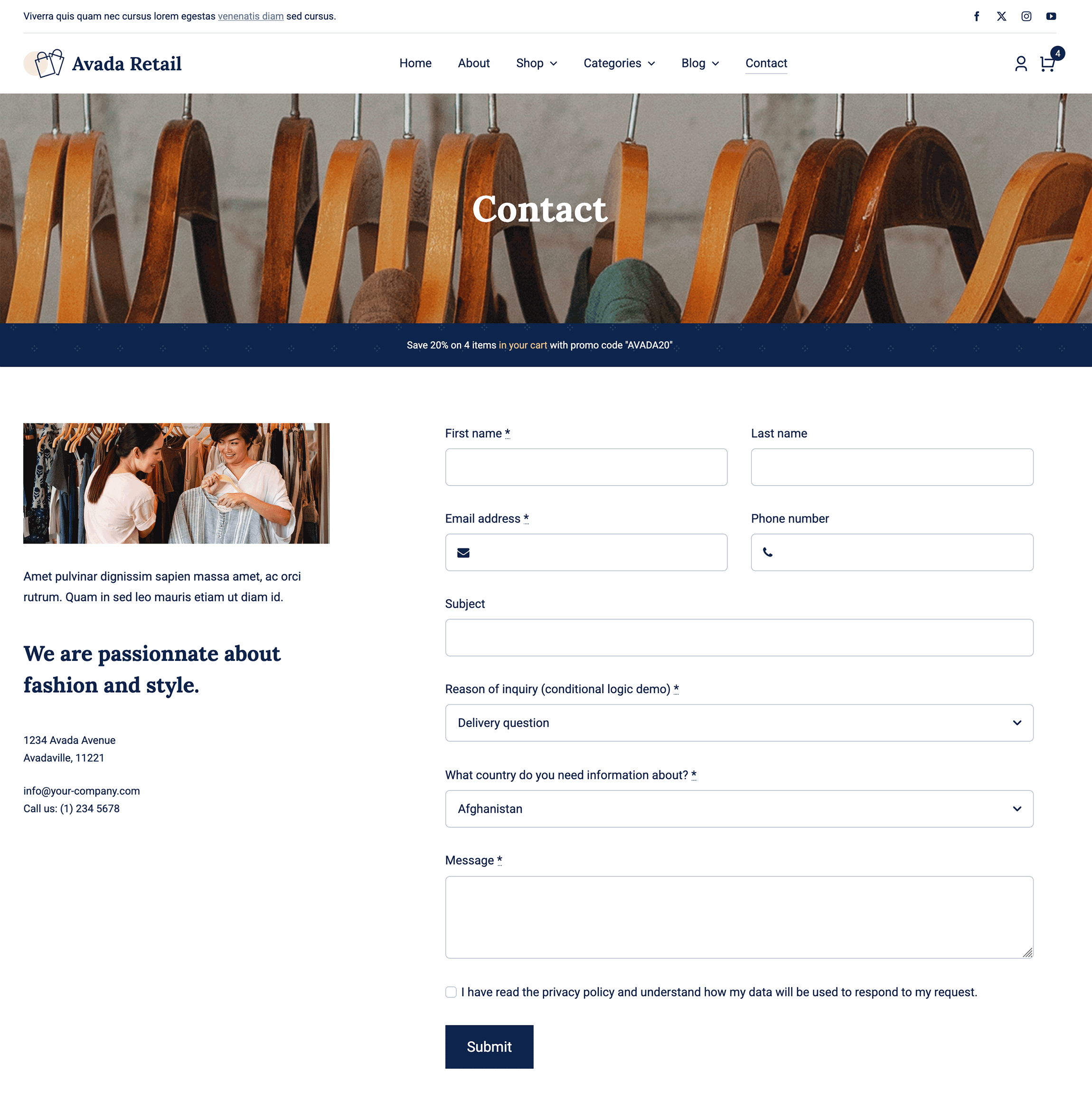 Avada Forms Consent Field Element