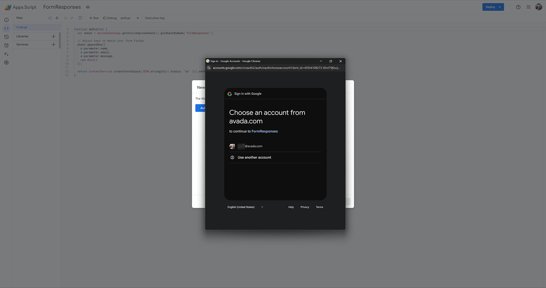 Authorisation - Step 1
