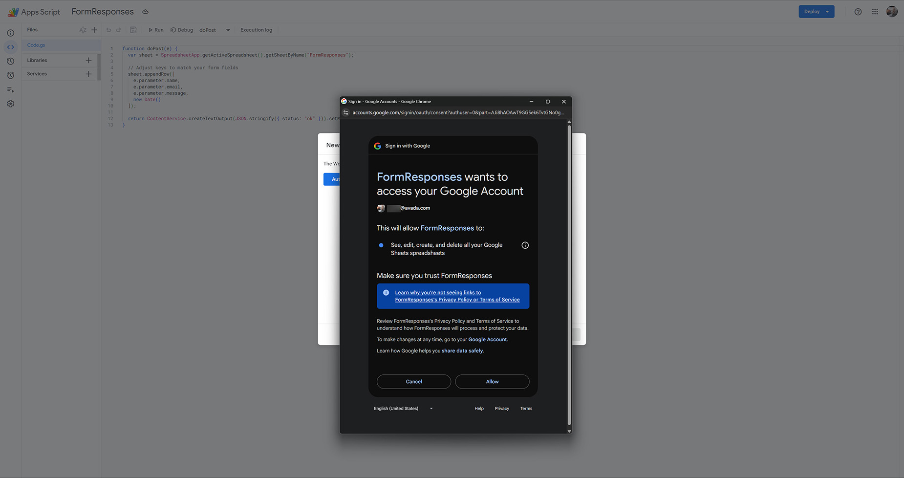 Authorisation - Step 2