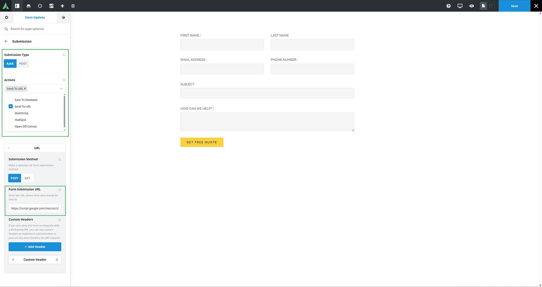 FormResponses Submission