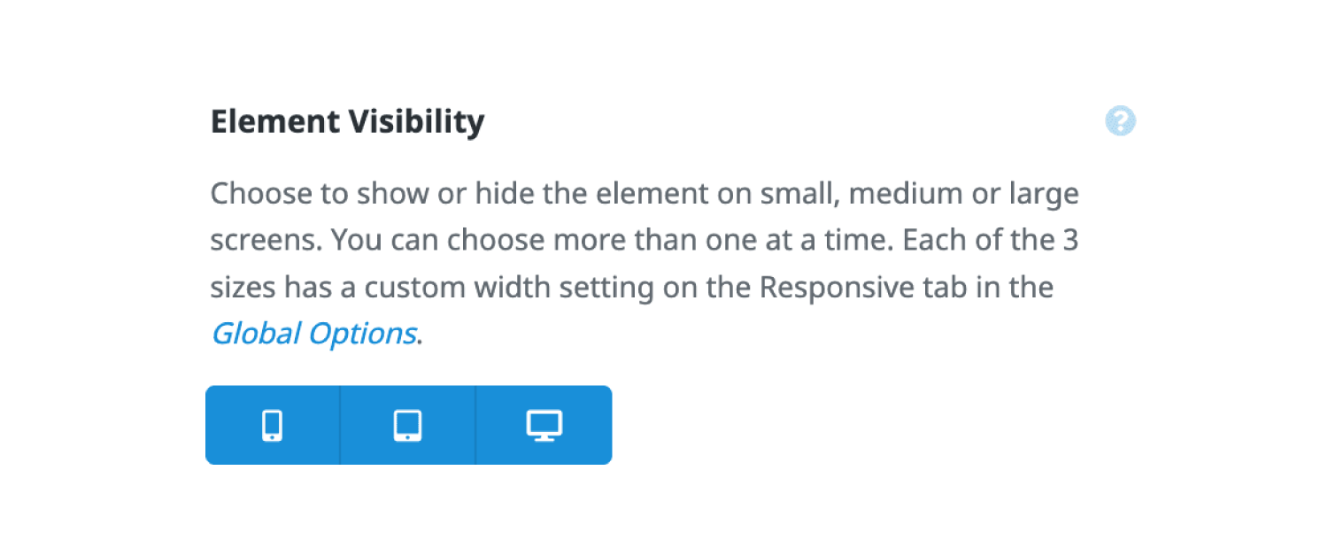 Avada Element Visibility Options