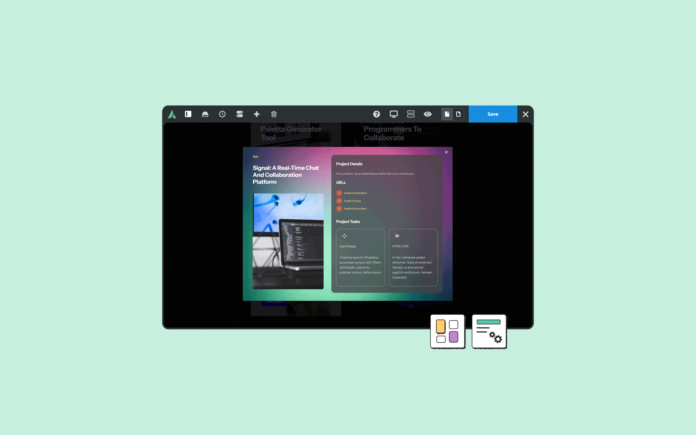 Avada Off-Canvas For Post Cards