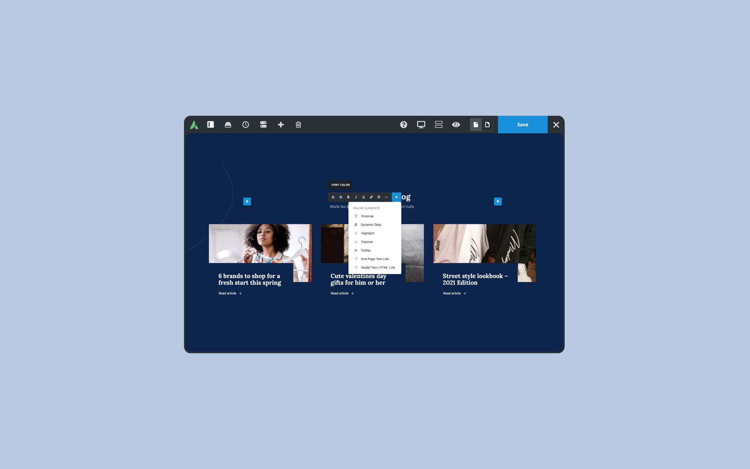 Avada Inline Editing