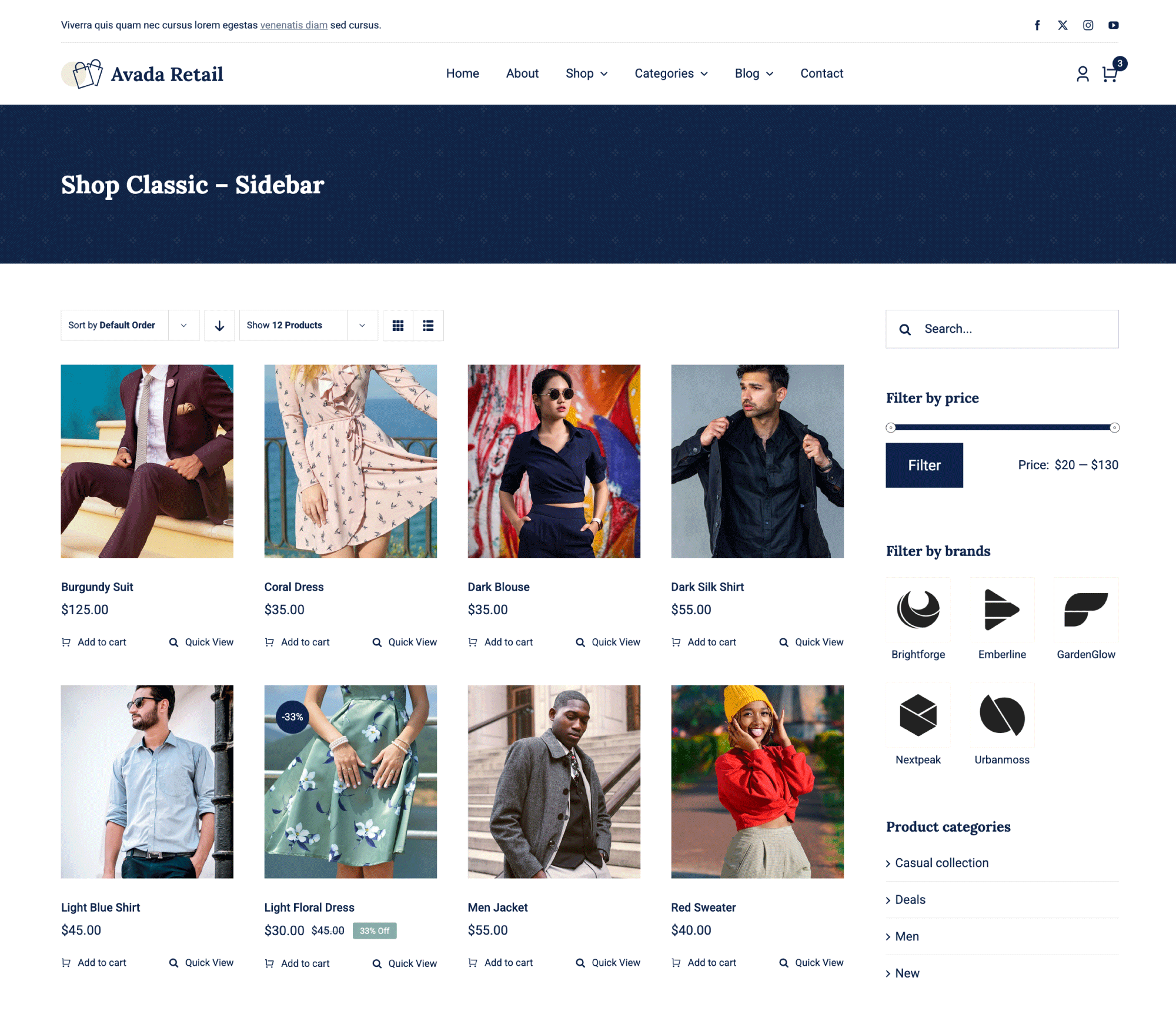 Avada Woo Filter By Brands Element