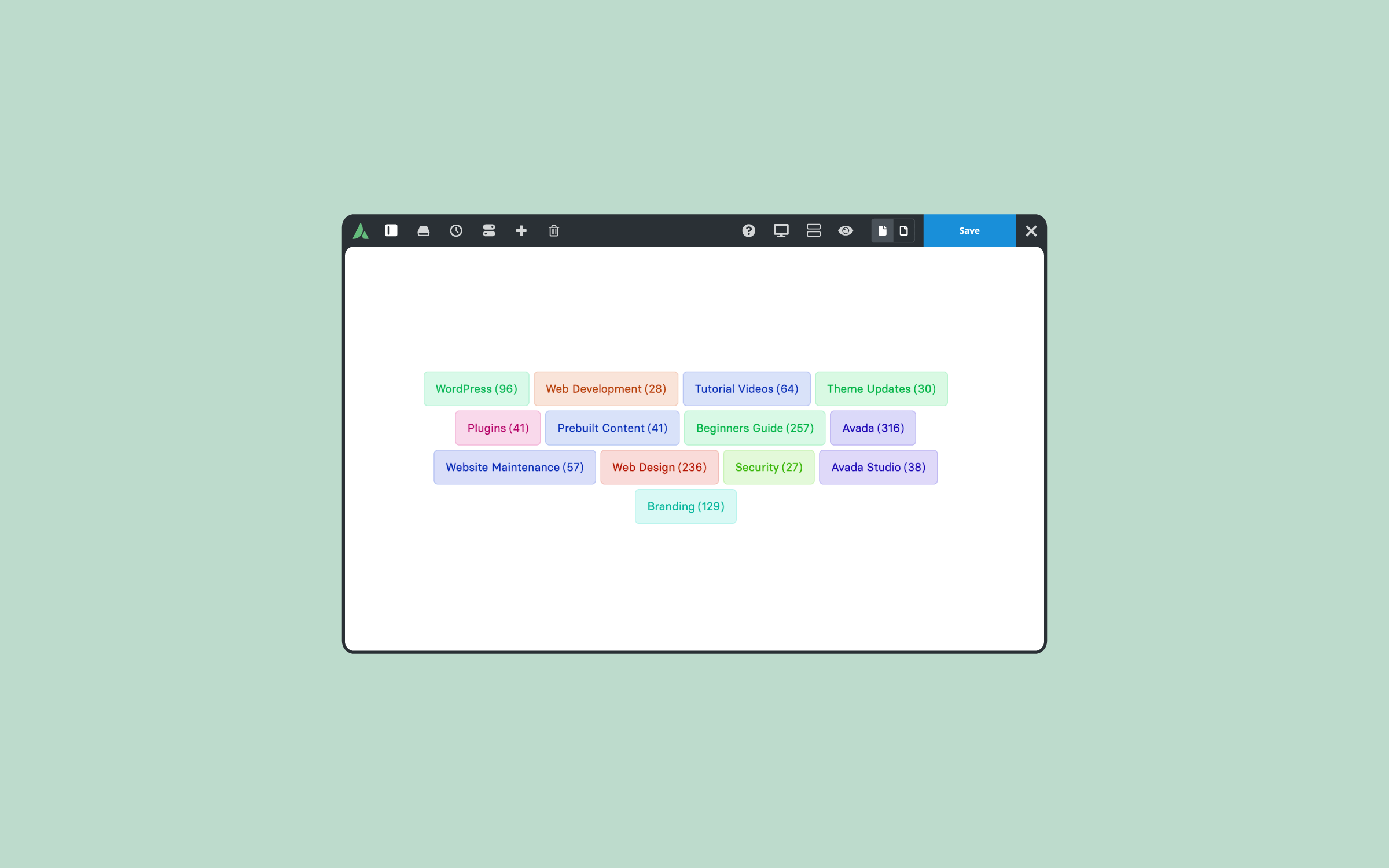 Avada Tag Cloud Element