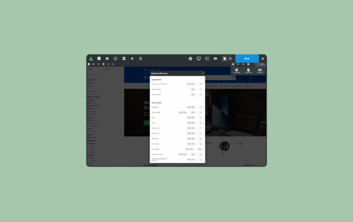 Avada Live Visual Builder Shortcuts
