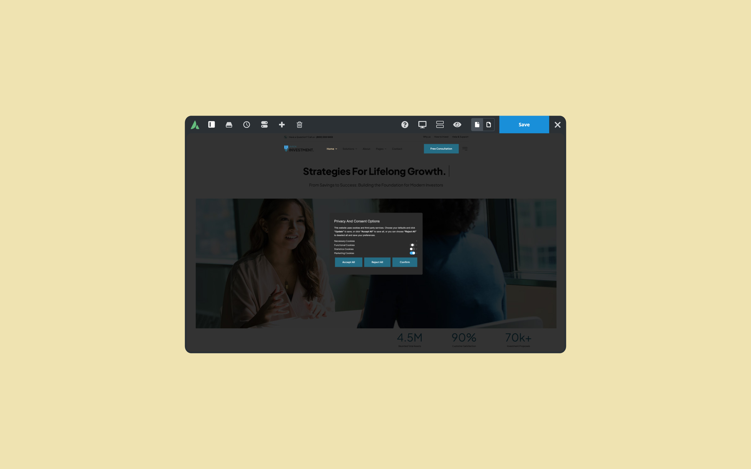Avada Privacy Consent Off-Canvas