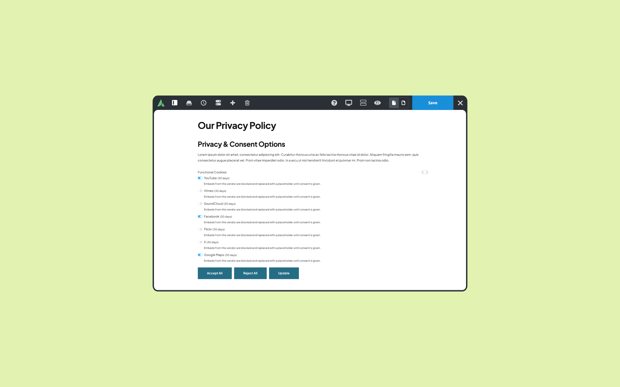 Avada Privacy And Consent