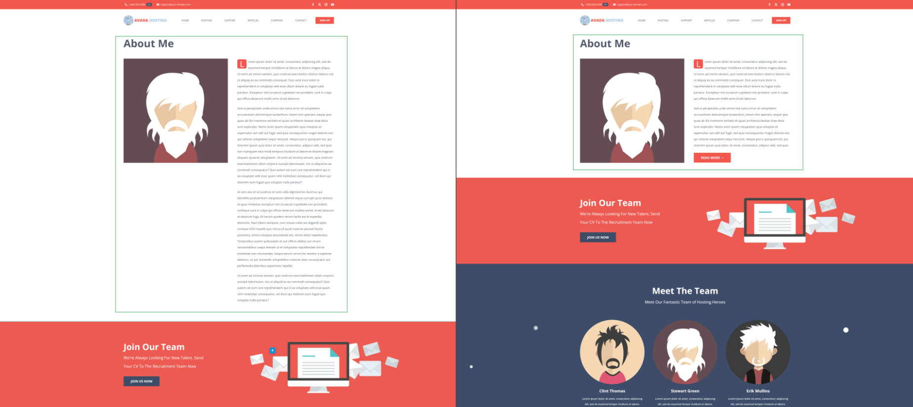 Example of Read More feature