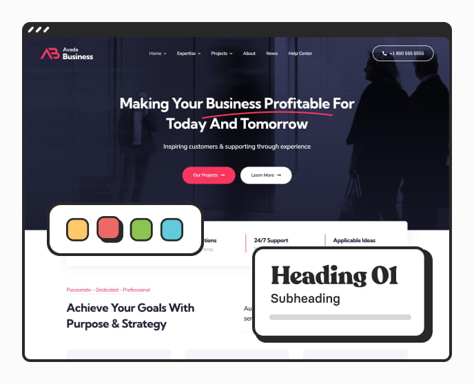 infinitely-customizable Avada Website Preview on Multiple Mobile Devices
