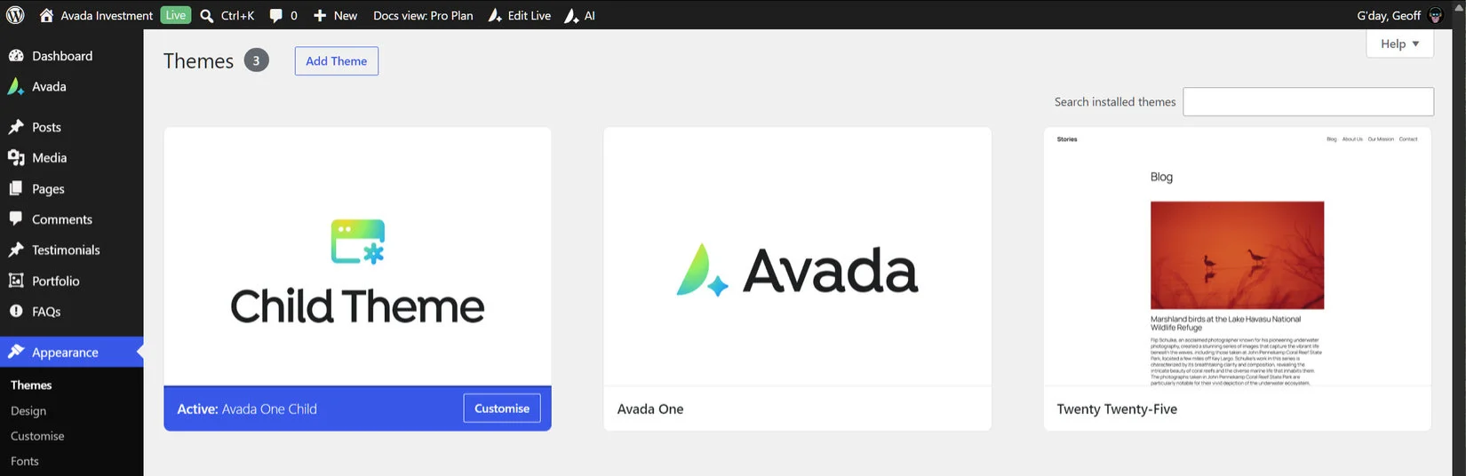 Avada Child Theme